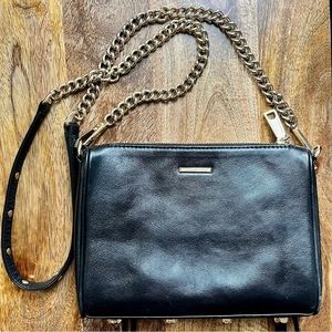 Rebecca Minkoff Crossbody/Shoulder Blsck with gold accents bag